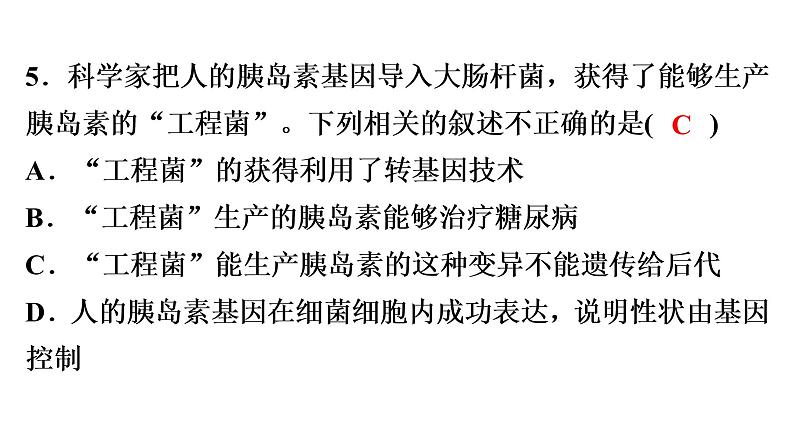 中考生物总复习第3部分 专题2　生物技术课件08