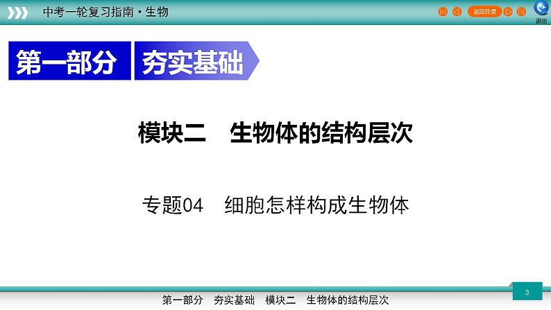 备战2023年中考生物一轮复习精讲  专题04 细胞怎样构成生物体-【复习指南】课件PPT03