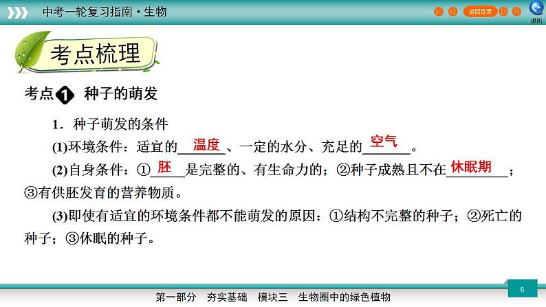 备战2023年中考生物一轮复习精讲  专题06 被子植物的一生-【复习指南】课件PPT06