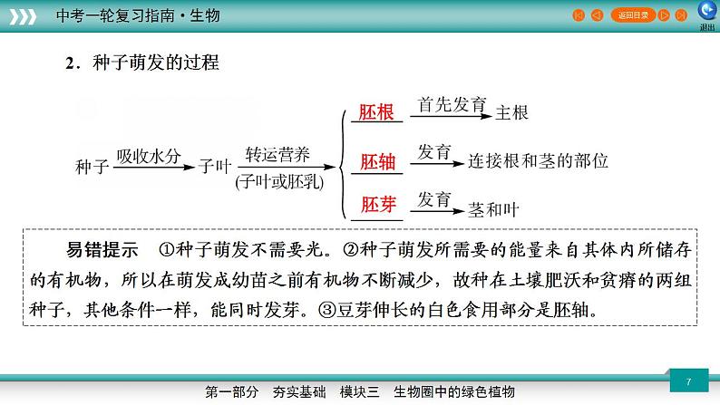 备战2023年中考生物一轮复习精讲  专题06 被子植物的一生-【复习指南】课件PPT07