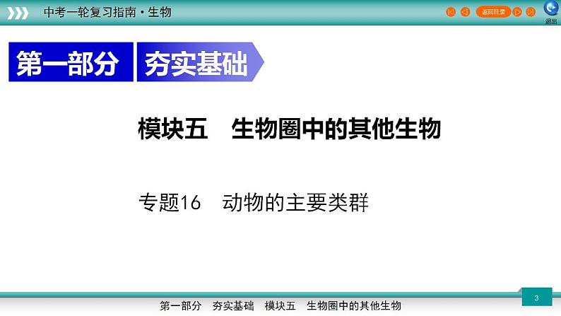 备战2023年中考生物一轮复习精讲  专题16 动物的主要类群-【复习指南】课件PPT第3页