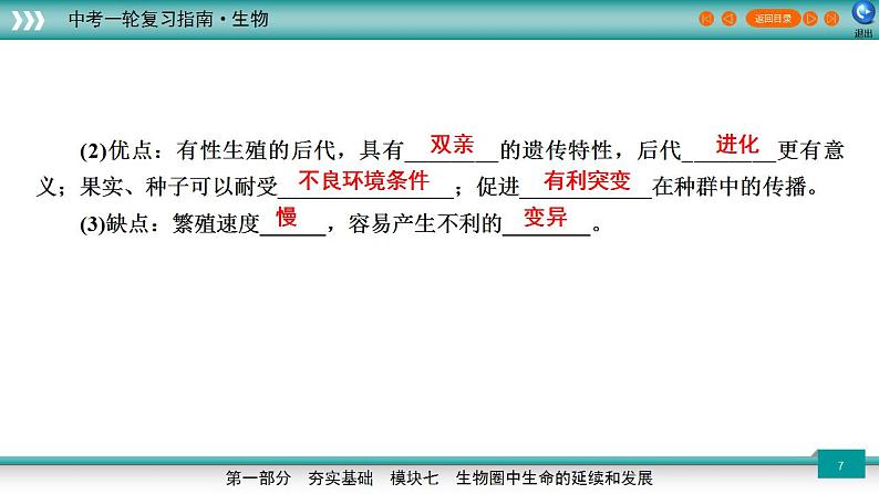 备战2023年中考生物一轮复习精讲  专题20 生物的生殖和发育-【复习指南】课件PPT第7页