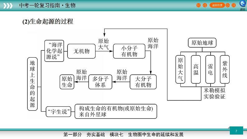 备战2023年中考生物一轮复习精讲  专题22 生命起源和生物进化-【复习指南】课件PPT第7页