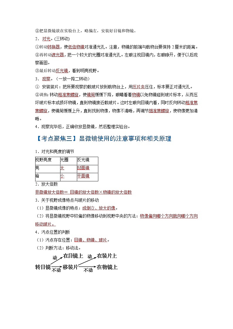 初中生物中考复习 考点02++细胞是生命活动的基本单位-【考点聚焦】2022年中考生物知识手册速查（人教版）02