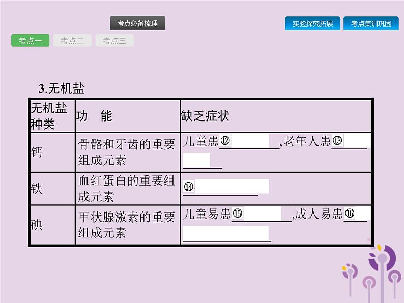 初中生物中考复习 课标通用中考生物总复习第四单元生物圈中的人第十讲人体的营养课件03