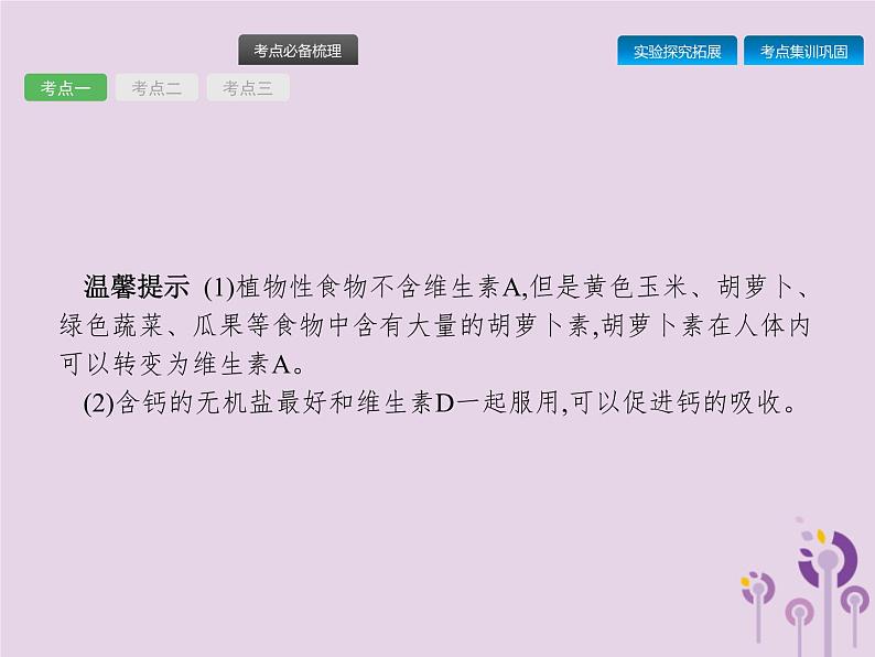 初中生物中考复习 课标通用中考生物总复习第四单元生物圈中的人第十讲人体的营养课件05