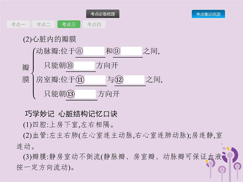 初中生物中考复习 课标通用中考生物总复习第四单元生物圈中的人第十二讲人体内物质的运输课件07