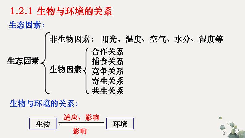 初中生物中考复习 七年级上册知识默写-【临考必背】备战2022年中考生物知识点默写与背诵（人教版）课件PPT第3页