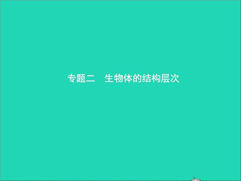 初中生物中考复习 中考生物总复习专题二生物体的结构层次课件第1页