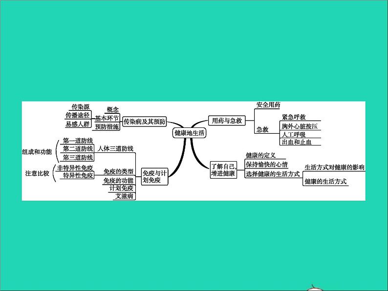 初中生物中考复习 中考生物总复习专题八健康地生活课件第2页