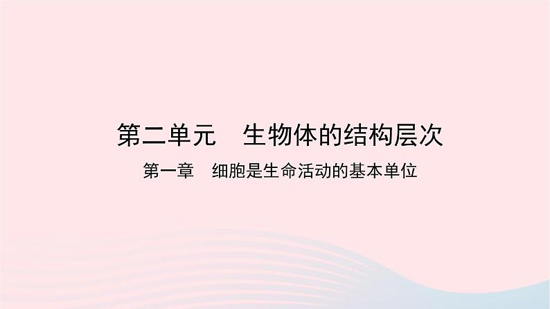 初中生物中考复习 中考生物总复习第一部分基醇点巩固第二单元生物体的结构层次第一章细胞是生命活动的基本单位课件第1页