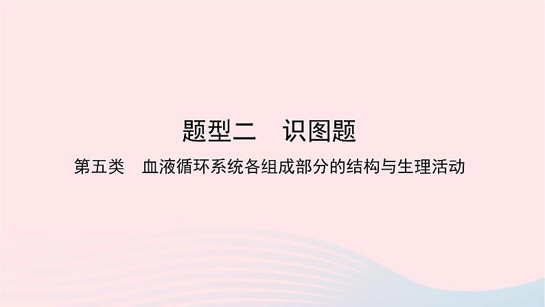 初中生物中考复习 中考生物总复习第二部分重点题型探究题型二识图题第五类血液课件第1页