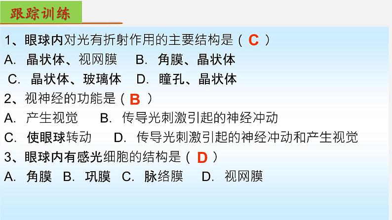 单元复习06 人体生命活动的调节【知识梳理】——2022-2023学年人教版生物七年级下册单元综合复习第7页