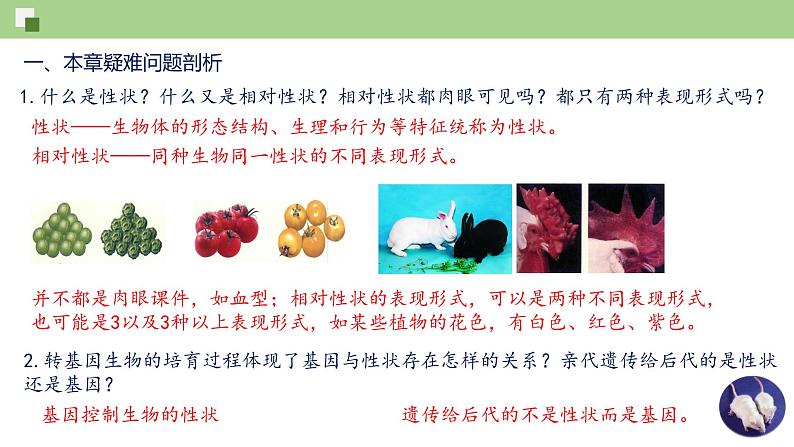 第七单元第2章 生物的遗传与变异（复习课件）- 2022-2023学年人教版生物八年级下册单元综合复习03