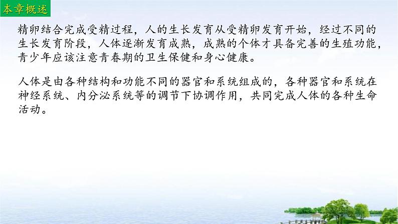 单元复习01 人的生殖和发育（复习课件）——2022-2023学年人教版生物七年级下册单元综合复习02