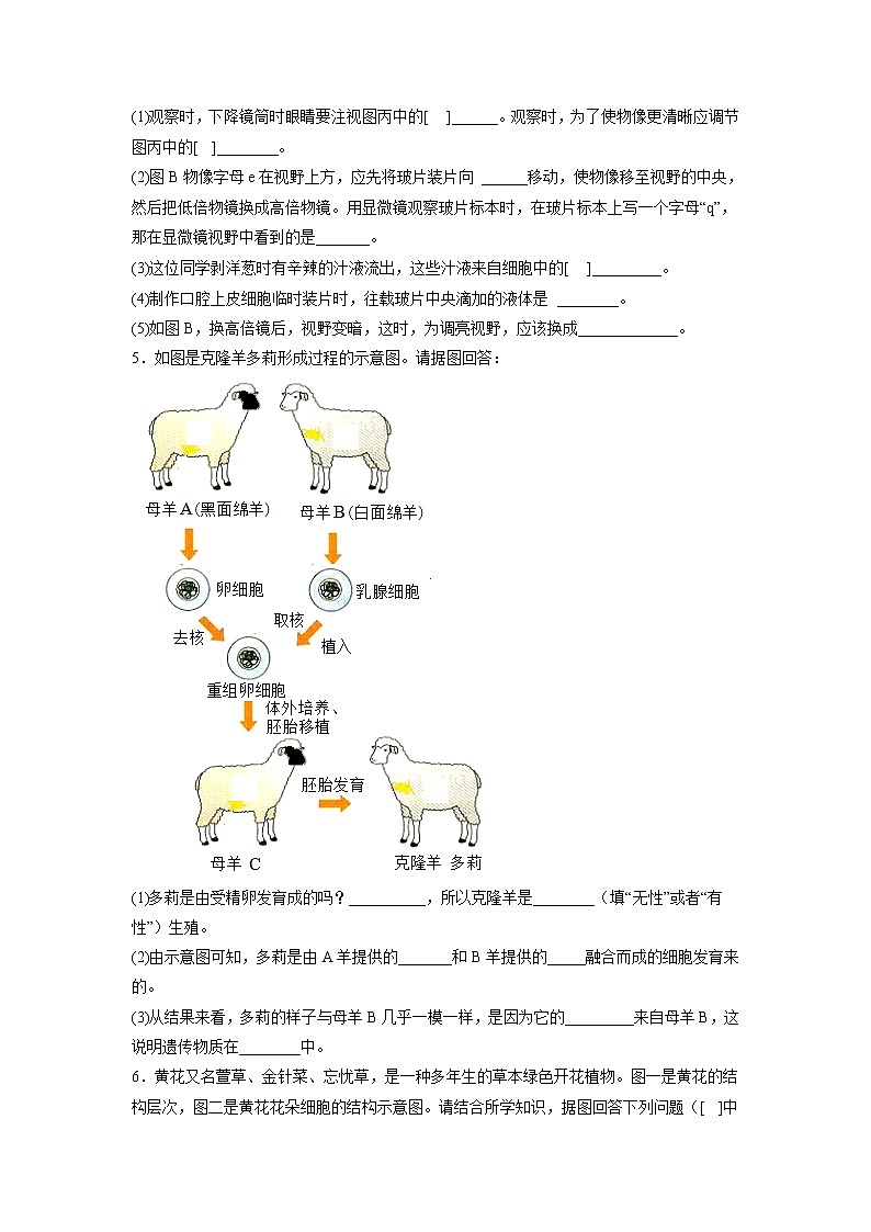 备战2023年中考生物重点【题型必刷】专练13-综合题专练  综合题（60题）03