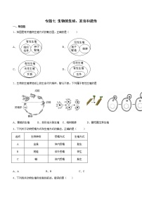 初中生物中考复习 专题07 生物的生殖、发育与遗传（综合提分练）-【过专题】2022年中考生物二轮精准高效复习（原卷版）