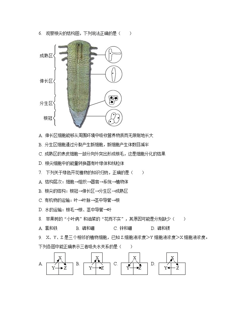 2022-2023学年江西省吉安市峡江县八年级（上）期末生物试卷（含解析）02