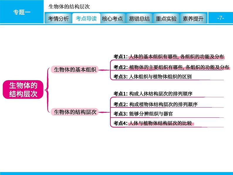 初中生物中考复习 专题一　生物体的结构层次 课件 2021届中考生物一轮复习第7页