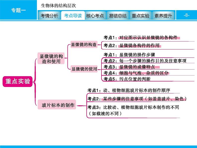 初中生物中考复习 专题一　生物体的结构层次 课件 2021届中考生物一轮复习第8页