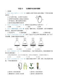 专题03 生物圈中的绿色植物-学易金卷：2023年中考生物一模试题分项汇编（全国通用）