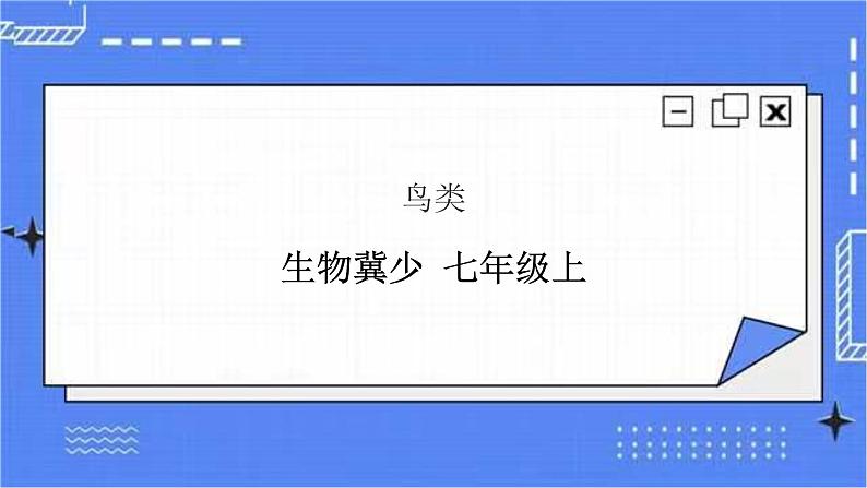 冀少版生物七上4.8鸟类  课件+教案+练习+素材01