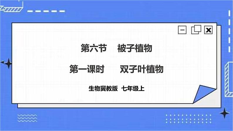 冀教版生物七上3.6被子植物第1课时 课件+教案+练习01