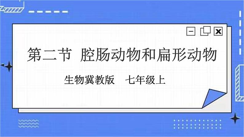 冀教版生物七上4.2腔肠动物和扁形动物 课件+教案+练习+素材01