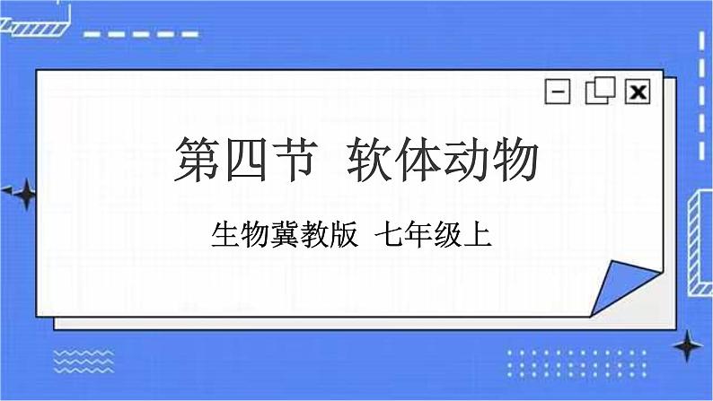 冀教版生物七上4.4软体动物  课件+教案+练习+素材01