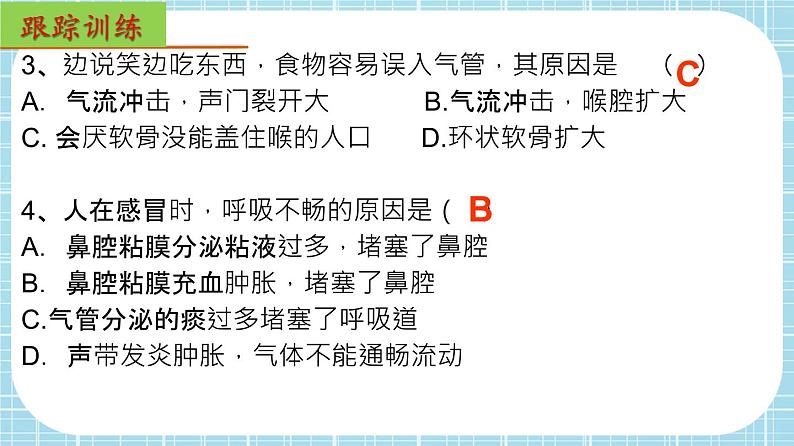 单元复习03 人体的呼吸【知识梳理】——2022-2023学年人教版生物七年级下册单元综合复习课件PPT06