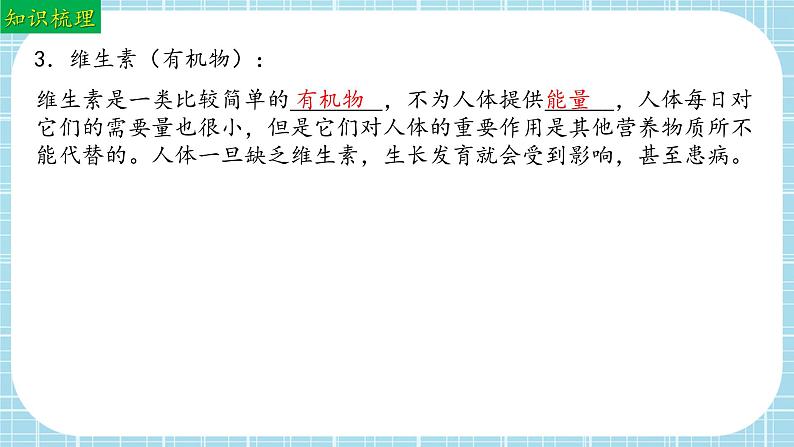 单元复习02 人的食物来自环境（复习课件）——2022-2023学年人教版生物七年级下册单元综合复习08