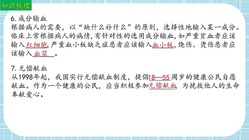 单元复习03 人体内的物质运输和能量供给（复习课件）——2022-2023学年度人教版生物七年级下册单元综合复习08