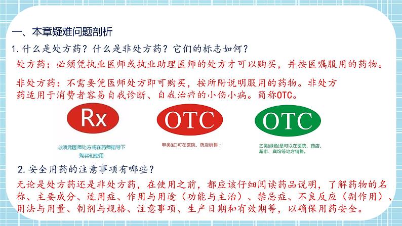 第2章 用药与急救、第3章 了解自己，增进健康（复习课件）——2022-2023学年人教版生物八年级下册单元综合复习03