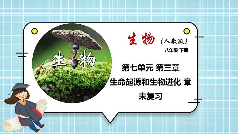 第七单元第3章 生命起源和生物进化（复习课件）——2022-2023学年人教版生物八年级下册单元综合复习01