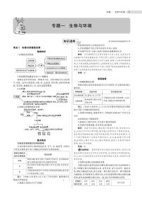 中考生物总复习专题知识要点