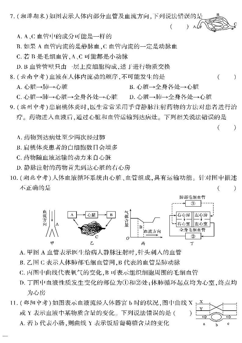 （2023春）苏教版生物初中七年级下册-黄冈360°定制密卷_期末测试题（三）02