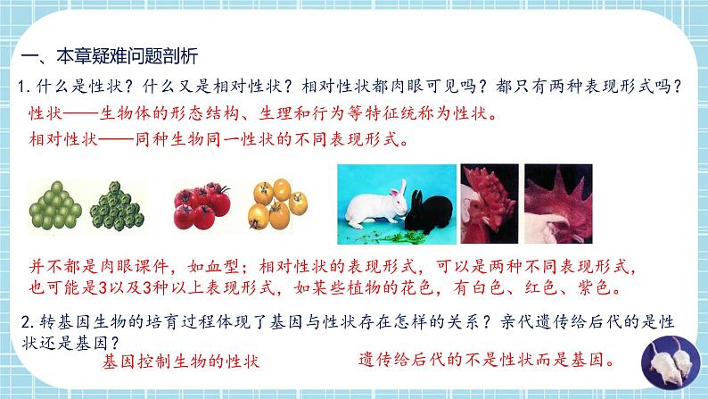 第七单元第2章 生物的遗传与变异（复习课件）- 2022-2023学年人教版生物八年级下册单元综合复习03