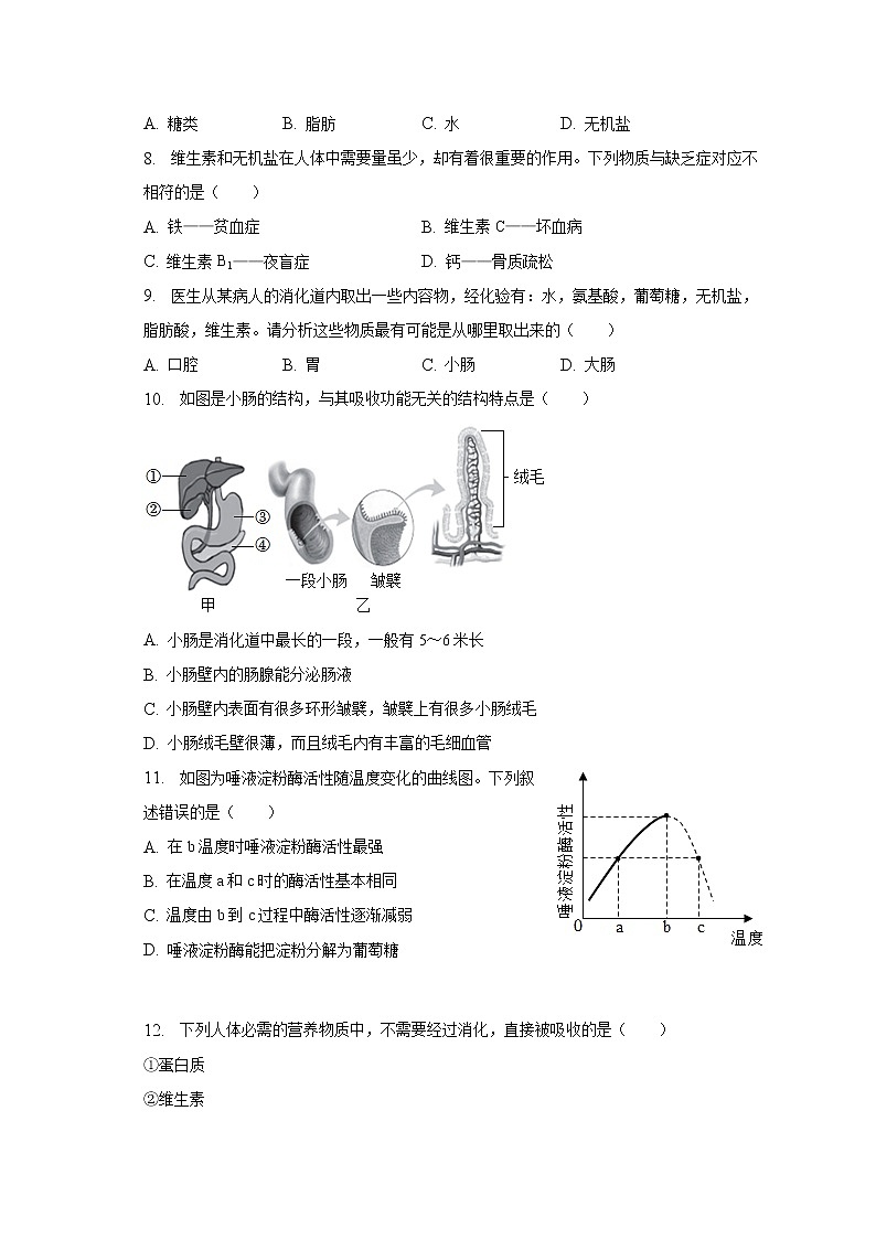2022-2023学年广东省东莞市常平镇七年级（下）期中生物试卷（含解析）02