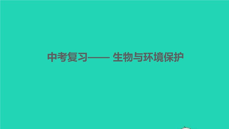 中考生物二轮复习重难点突破精讲课件热点01 环境保护 (含答案)第1页