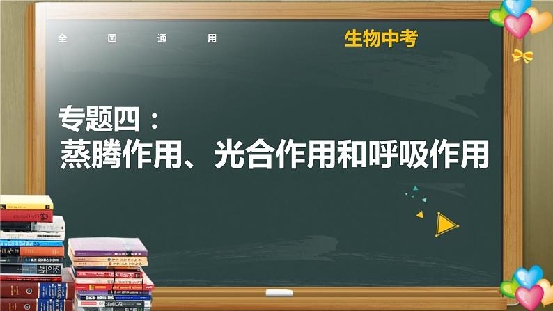 中考生物一轮复习核心考点复习精品课件专题04 植物的蒸腾作用、光合作用和呼吸作用 (含答案)01