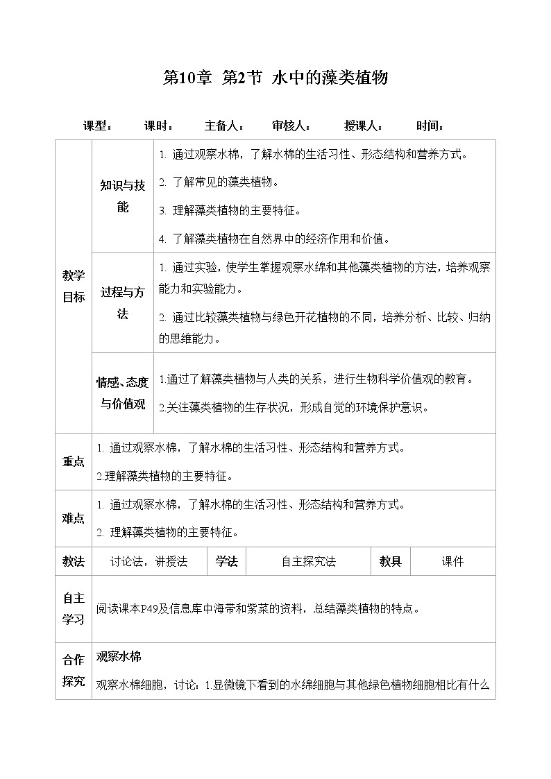 七下生物（苏科版）10.1 水中的动物 第3课时 PPT课件+教案01