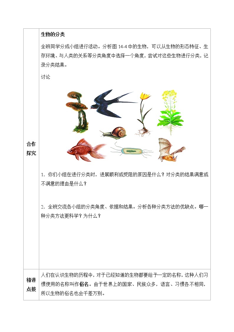 5.14.1 生物的命名和分类（第1课时）（七下生物苏科版）第2页