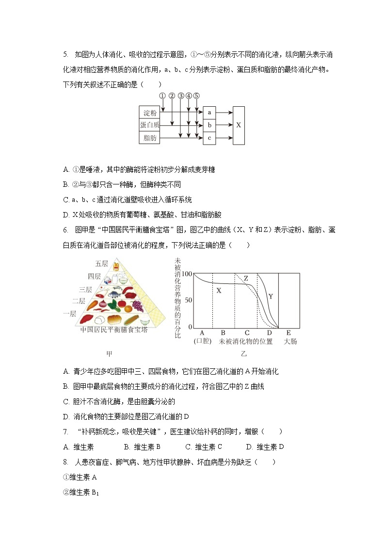 2022-2023学年湖南省张家界市永定区七年级（下）期中生物试卷(含解析）02