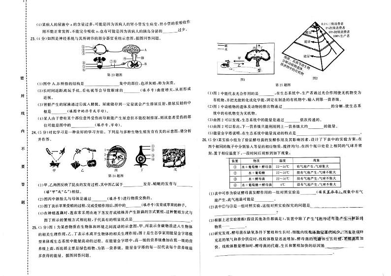 吉林省松原市宁江区四校2022-2023学年八年级下学期期中生物试题03