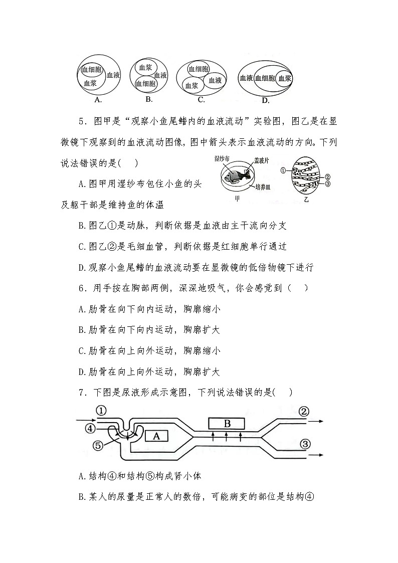 生物七年级下册 期末模拟测试卷（一）第2页