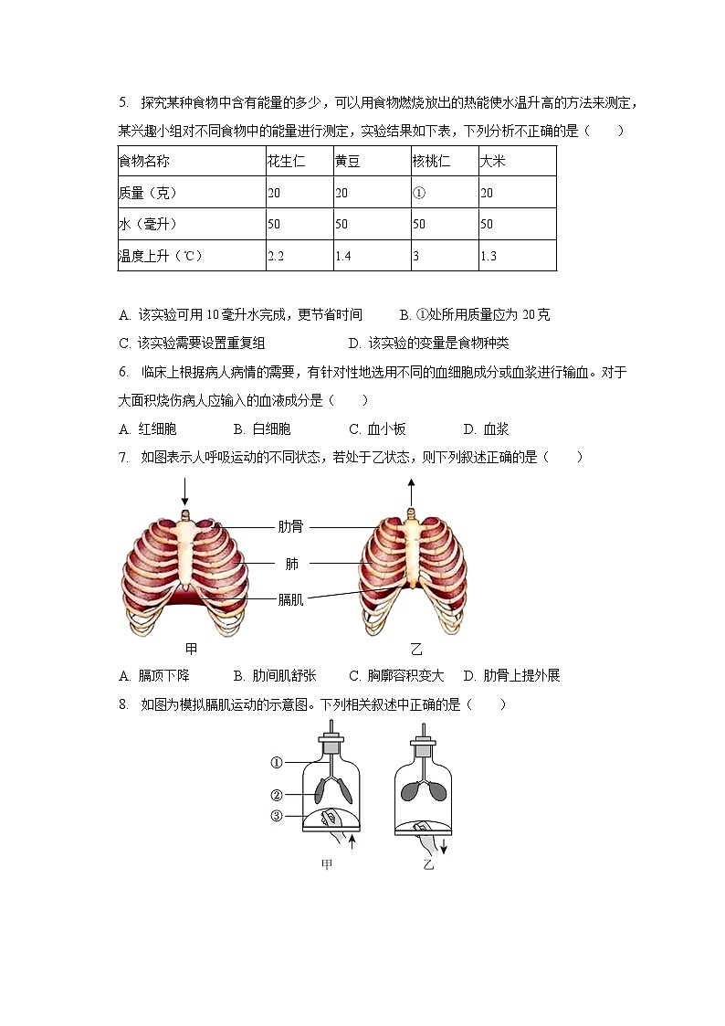 2022-2023学年广东省揭阳市惠来县七年级（下）期中生物试卷（含解析）02
