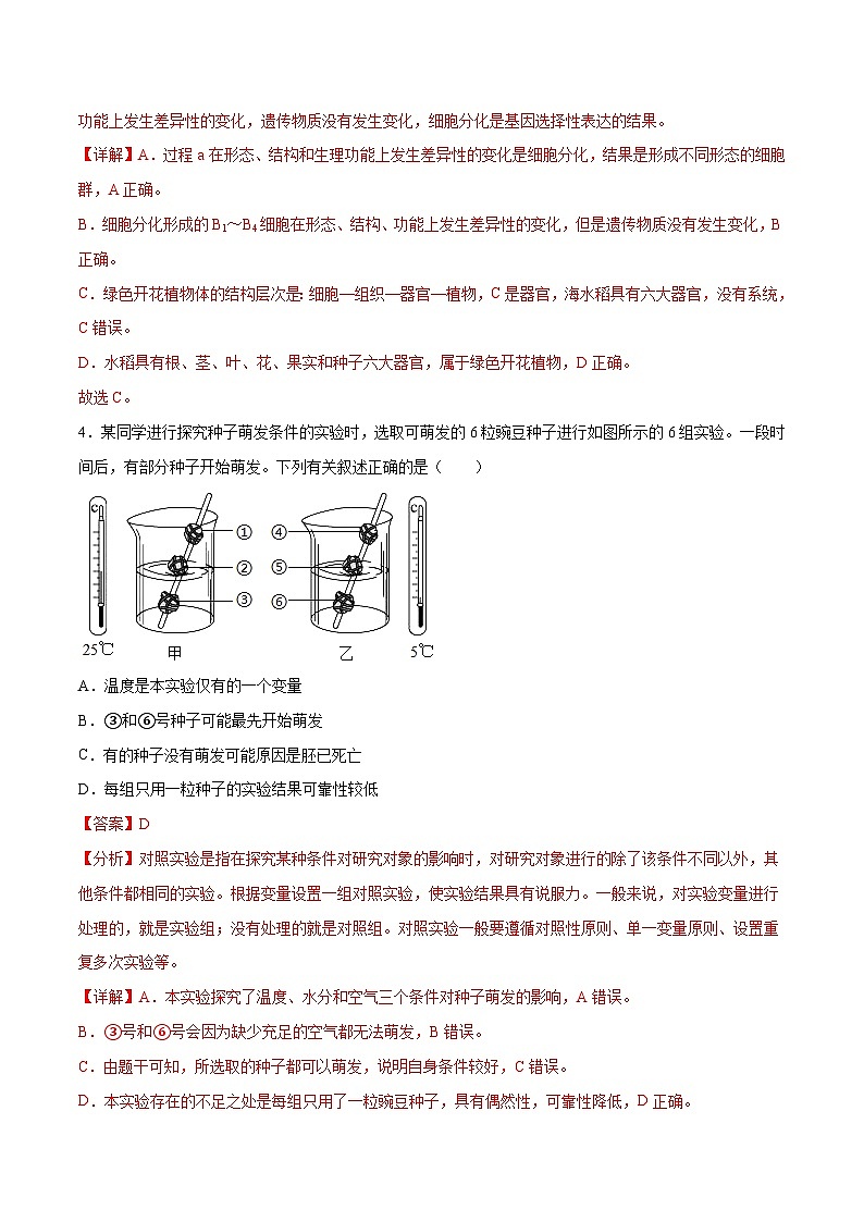 2023年中考押题预测卷02（江苏徐州卷）-生物03