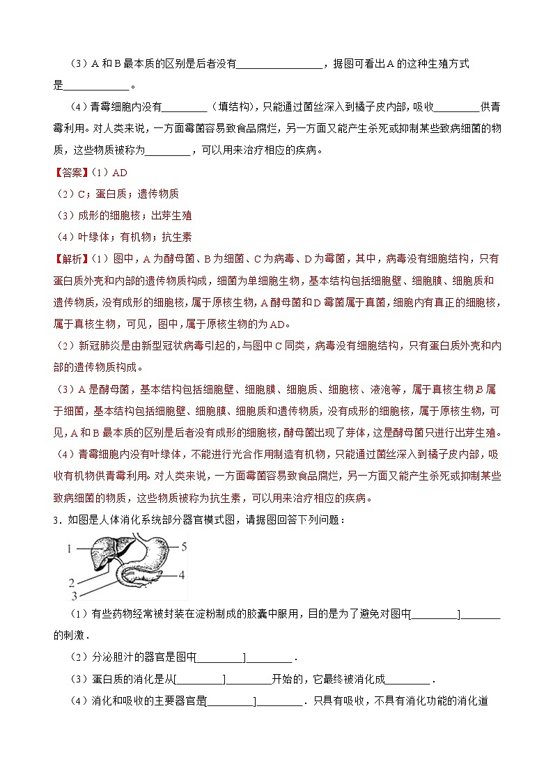 专练06（能力闯关综合40题）-备战2023年中考生物考前必杀200题（广东专用）03