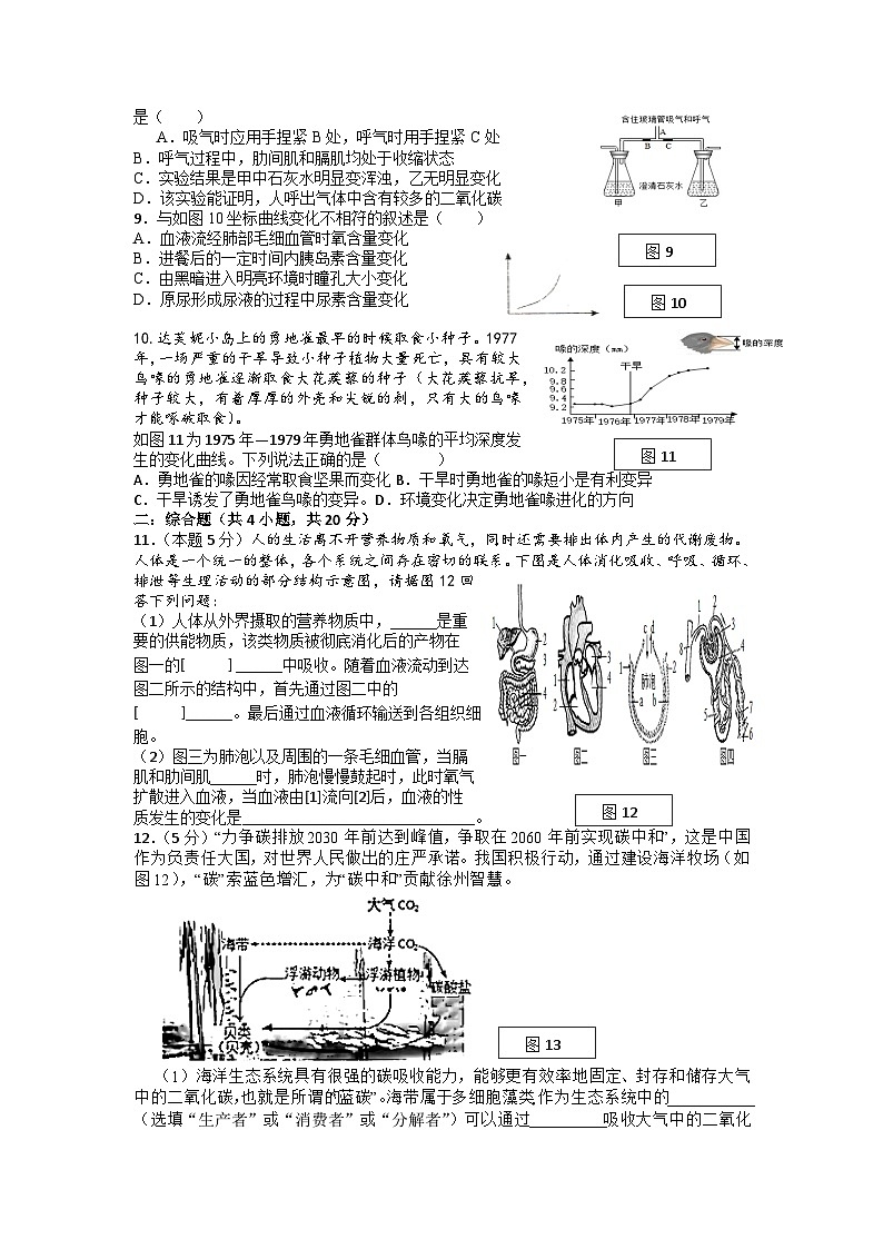 2023年江苏省徐州市中考预测生物试题（含答案）02