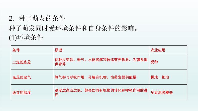 初中生物中考复习 第6课 被子植物的一生   2021届中考复习生物课件06